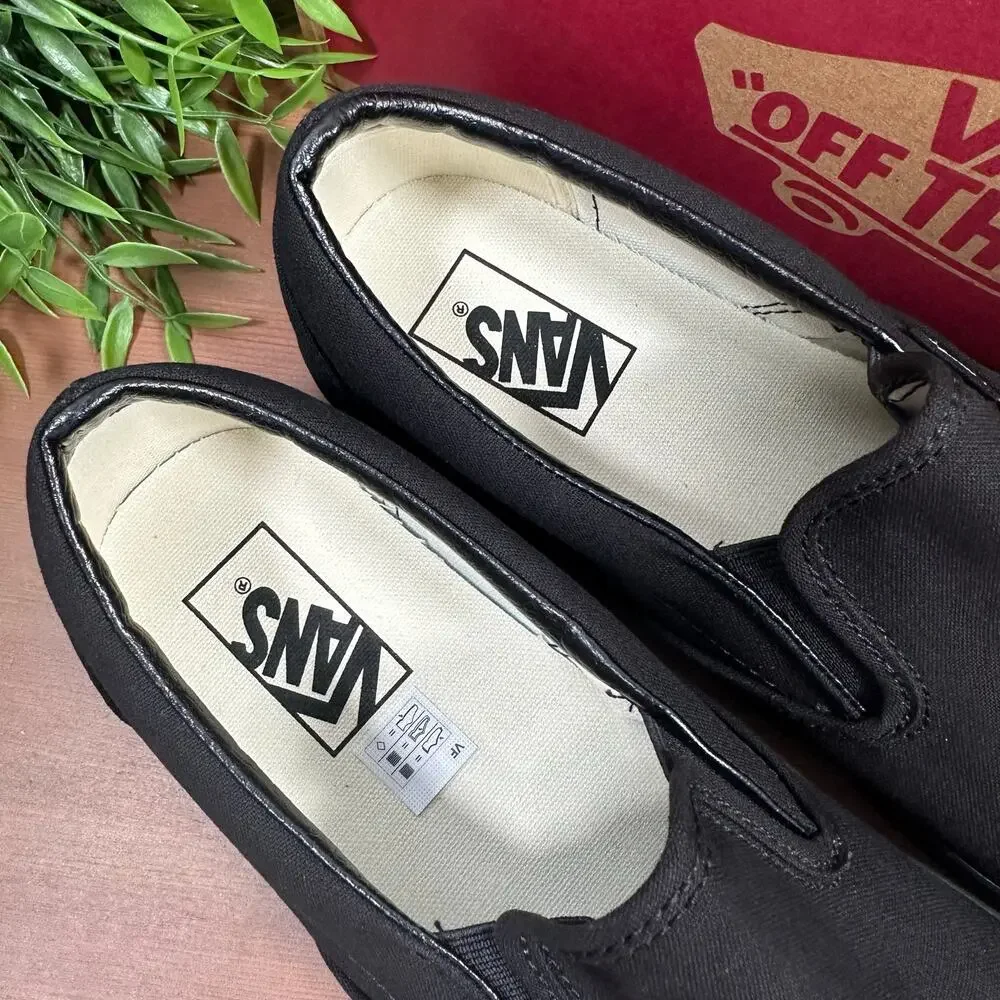 Vans Classic Slip On Shoes Black Unisex Size‎ M7.5/W9